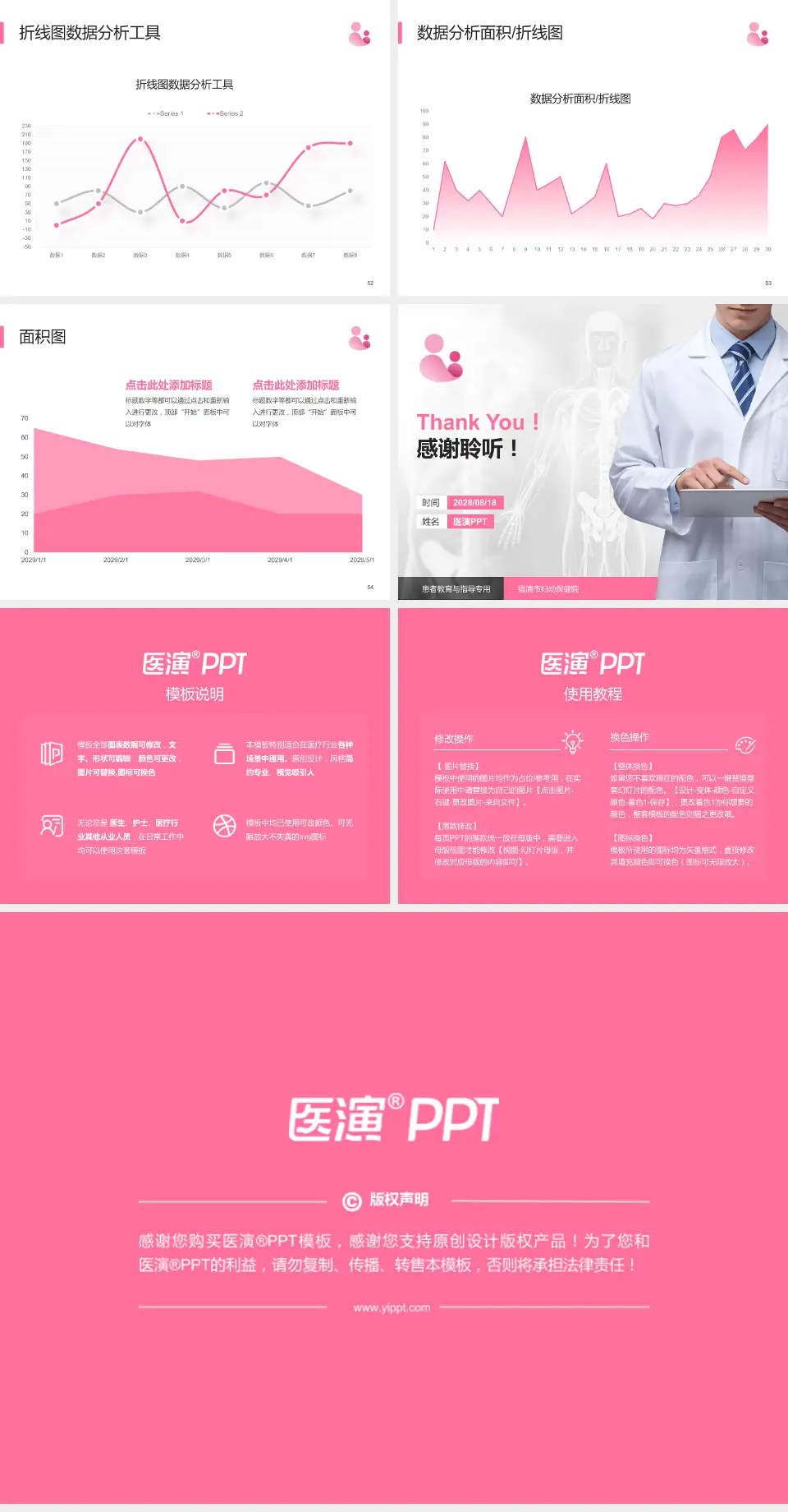 福清市妇幼保健院患者教育与指导PPT模板4:3格式幻灯片预览图7
