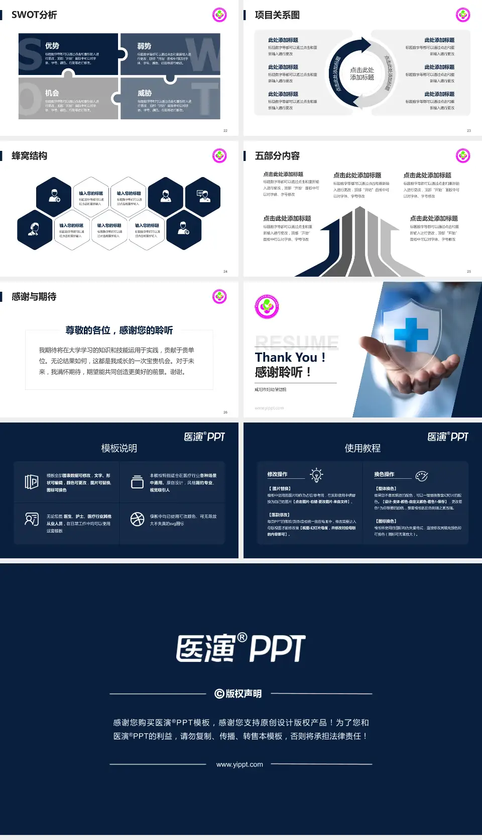 咸阳市妇幼保健院个人求职应聘简历PPT模板16:9格式幻灯片预览图4