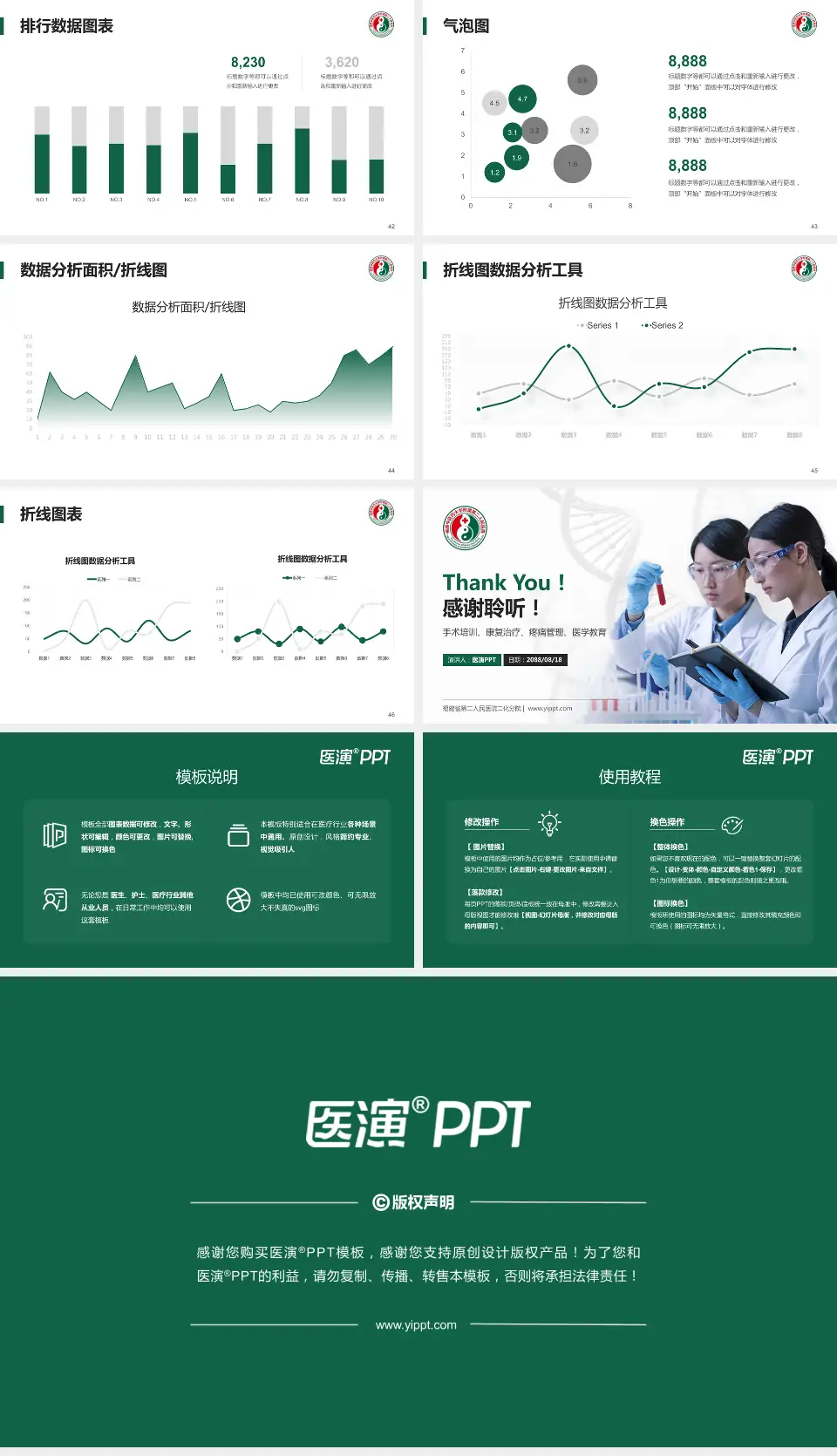 福建省第二人民医院二化分院科研成果展示PPT模板16:9格式幻灯片预览图6