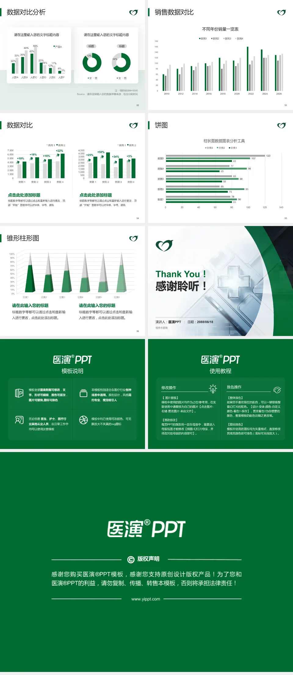 福鼎市医院医疗行业比赛专用PPT模板4:3格式幻灯片预览图7