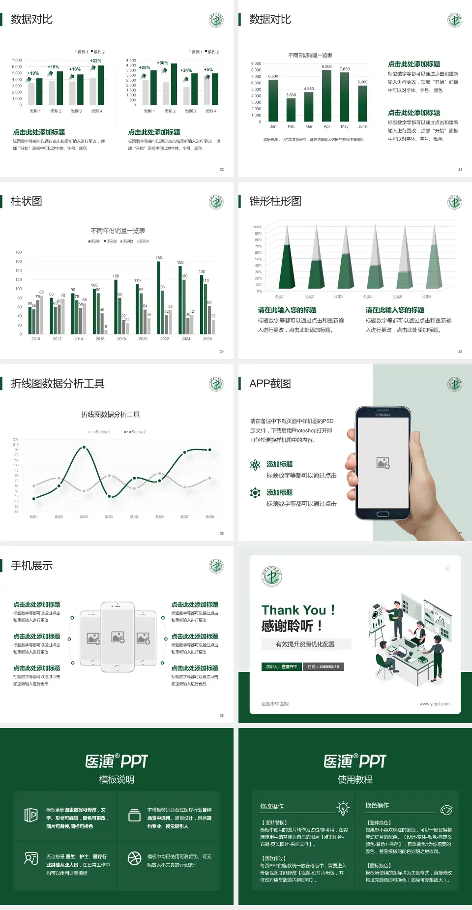 定西市中医院财务与预算报告PPT模板4:3格式幻灯片预览图4