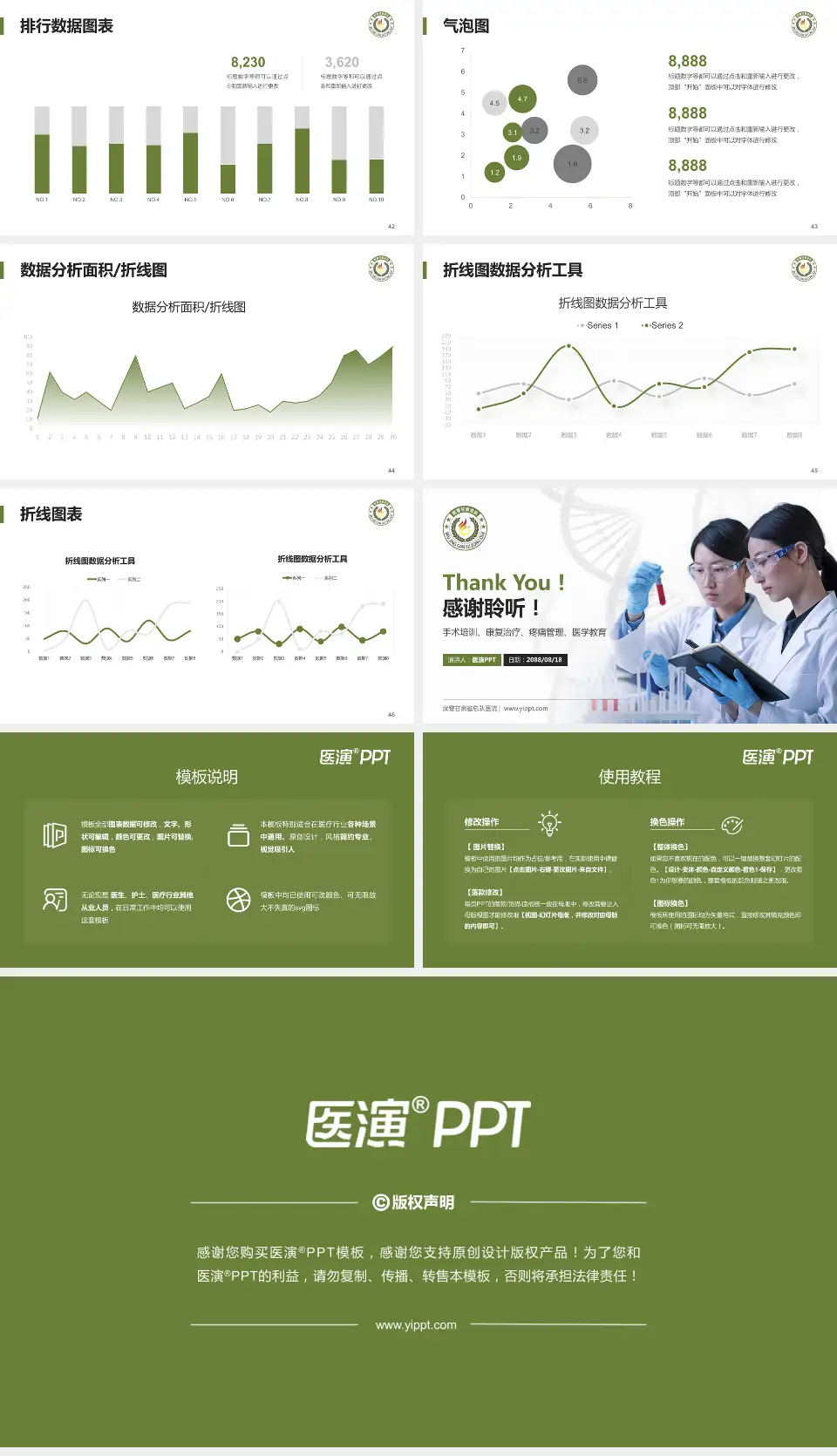 武警甘肃省总队医院科研成果展示PPT模板16:9格式幻灯片预览图6