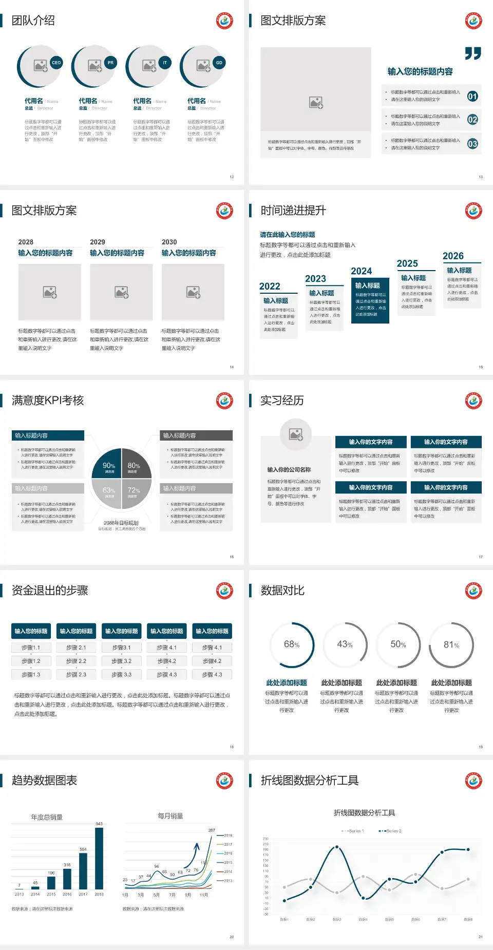 龙岩市第一医院培训与教育PPT模板4:3格式幻灯片预览图3