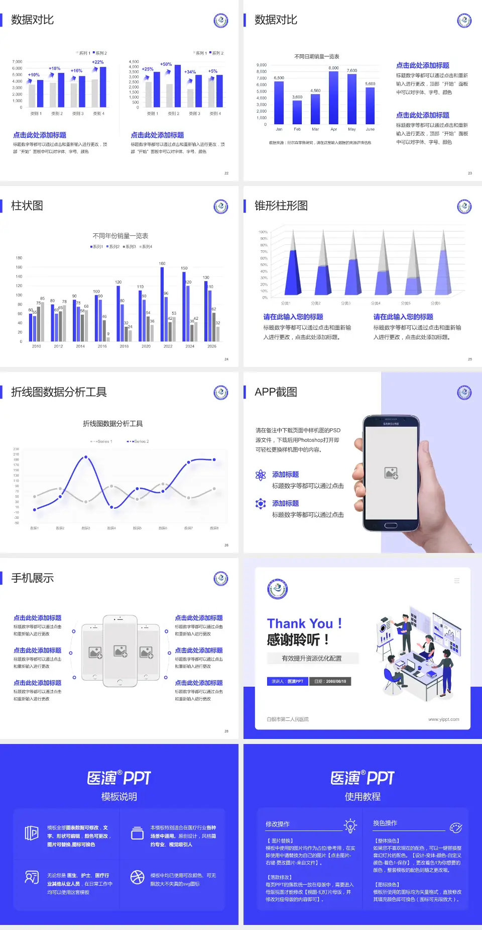 白银市第二人民医院财务与预算报告PPT模板4:3格式幻灯片预览图4
