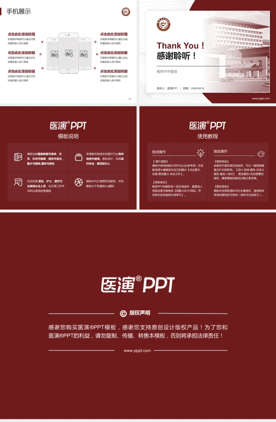 榆林市中医院医院管理报告PPT模板4:3格式幻灯片预览图7