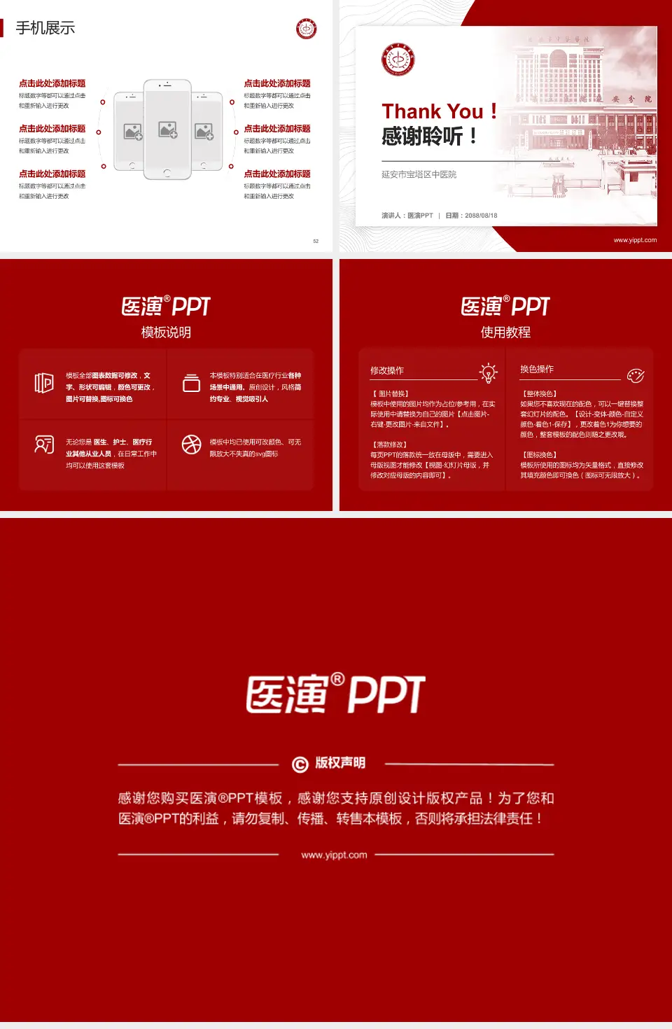 延安市宝塔区中医院医院管理报告PPT模板4:3格式幻灯片预览图7