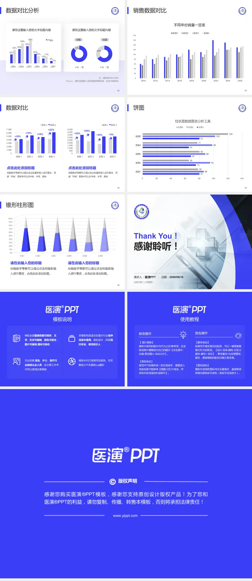 白银市第二人民医院医疗行业比赛专用PPT模板4:3格式幻灯片预览图7
