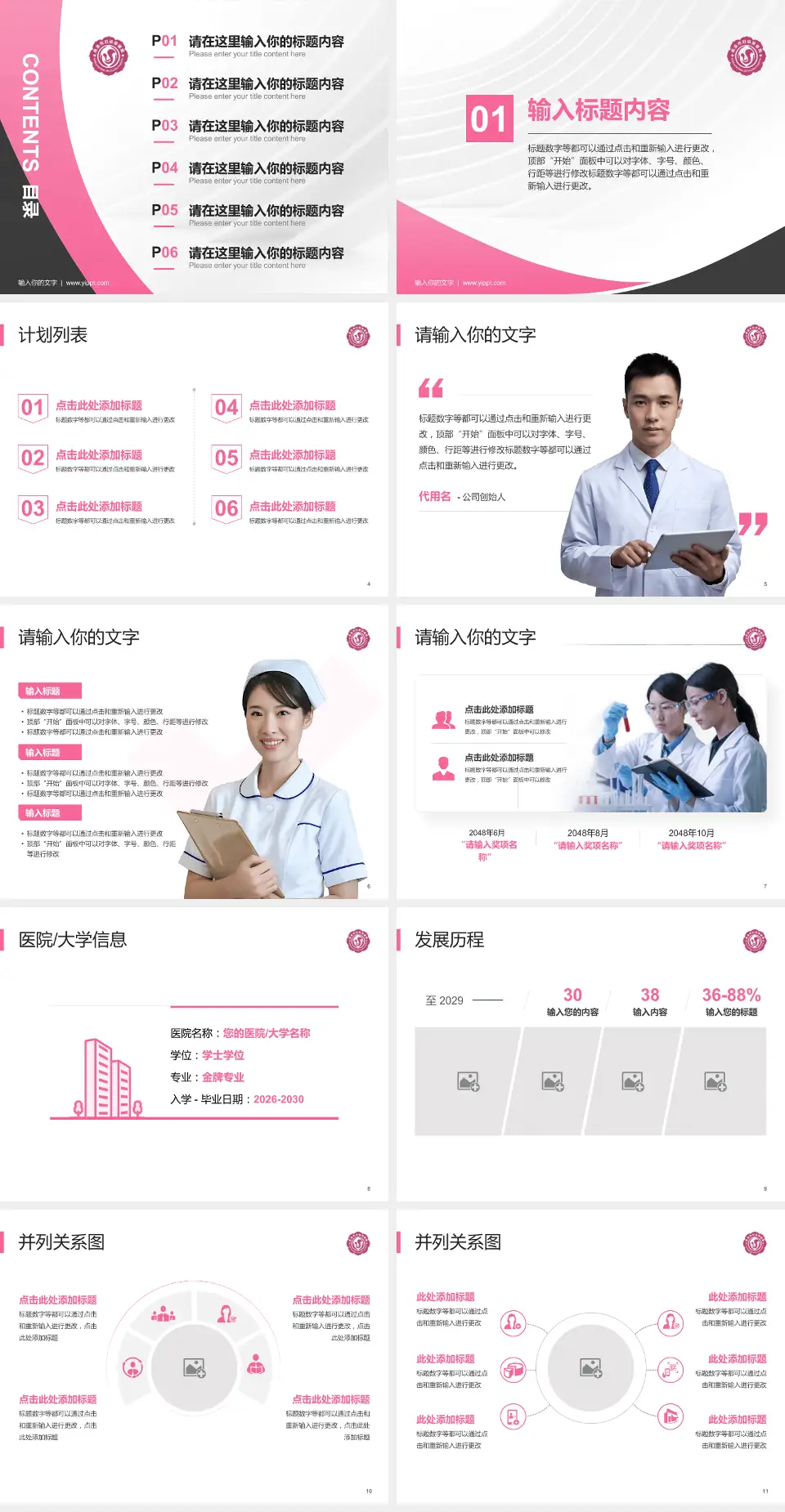 商洛市妇幼保健院医疗行业比赛专用PPT模板4:3格式幻灯片预览图2