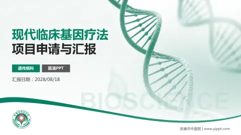 安康市中医院项目申请与汇报PPT模板