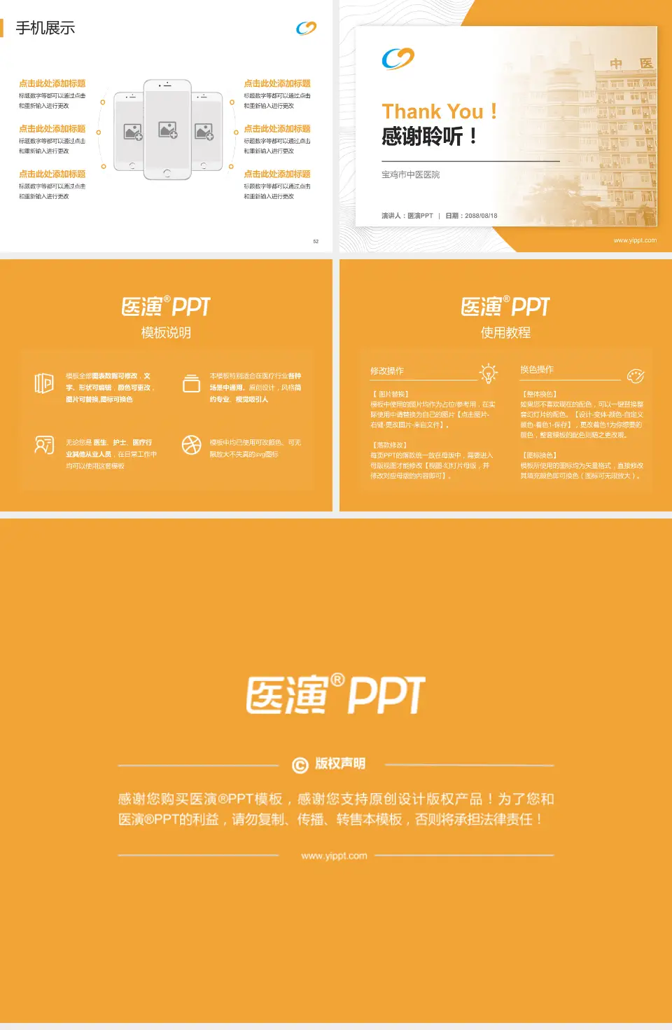 宝鸡市中医医院医院管理报告PPT模板4:3格式幻灯片预览图7