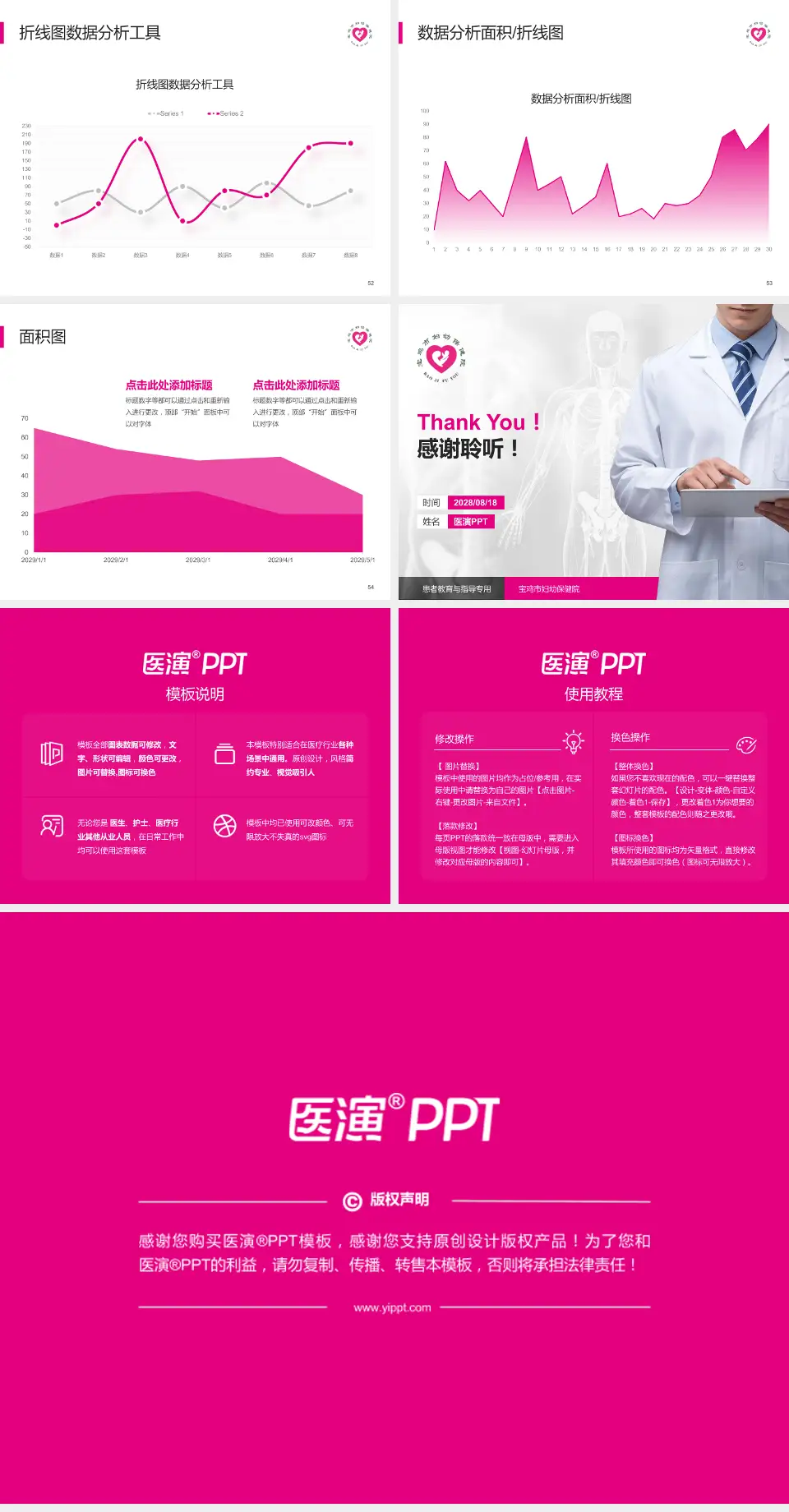 宝鸡市妇幼保健院患者教育与指导PPT模板4:3格式幻灯片预览图7