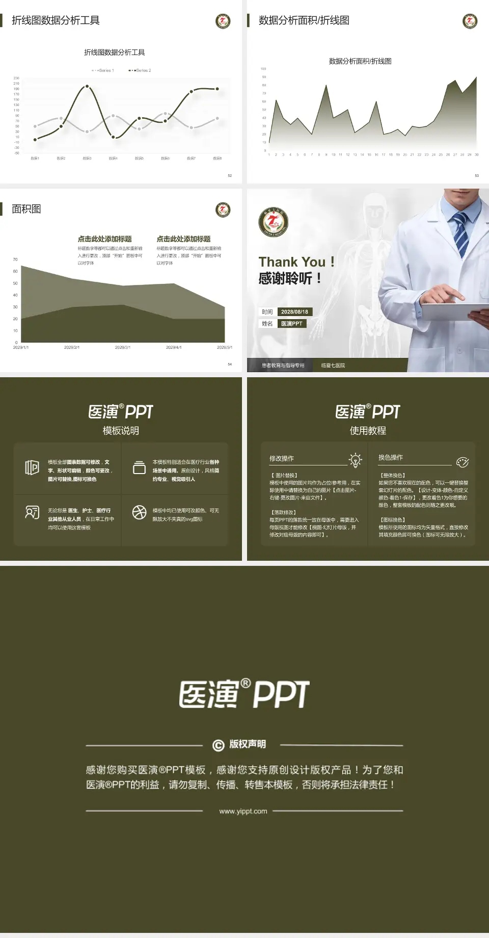 临夏七医院患者教育与指导PPT模板4:3格式幻灯片预览图7
