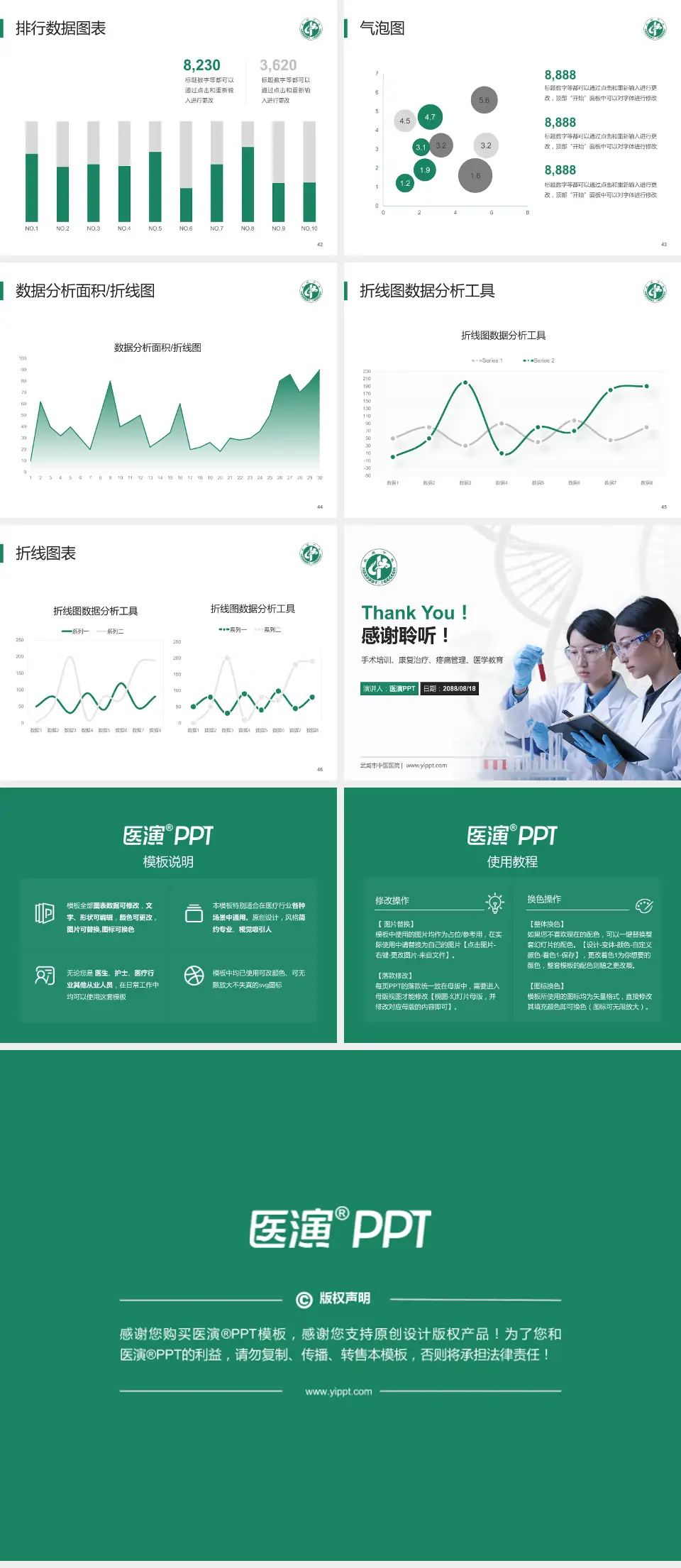 武威市中医医院科研成果展示PPT模板4:3格式幻灯片预览图6