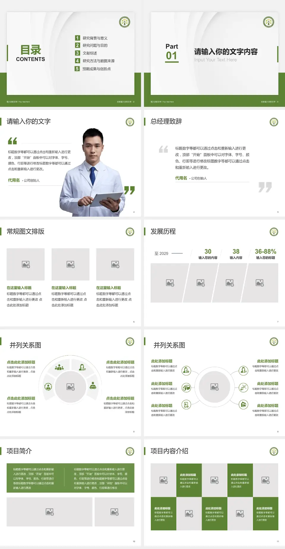 杨凌示范区医院医院管理报告PPT模板4:3格式幻灯片预览图2