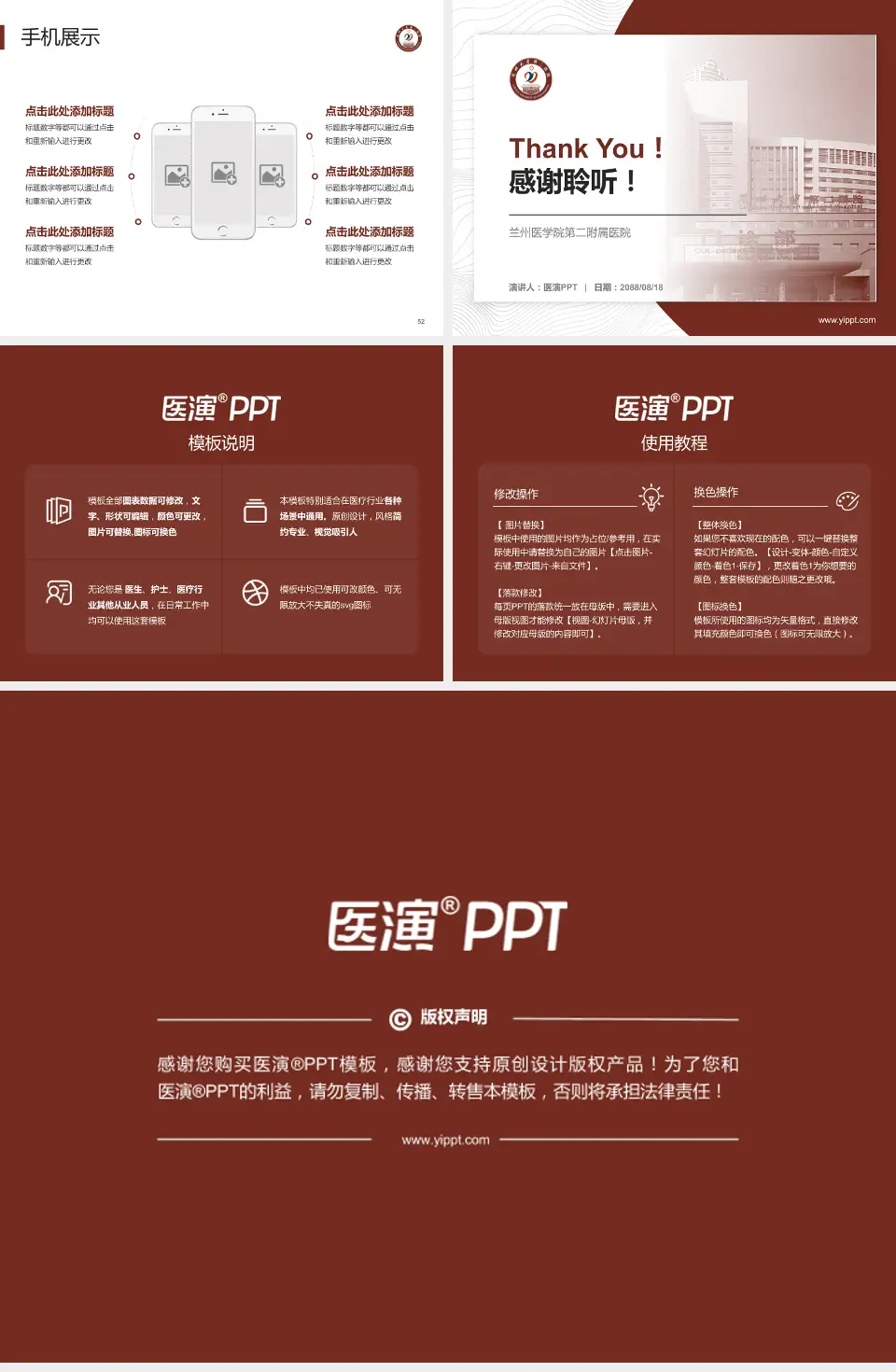 兰州医学院第二附属医院医院管理报告PPT模板4:3格式幻灯片预览图7