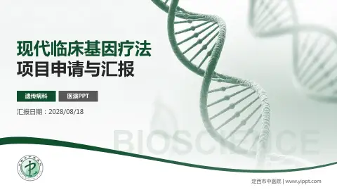 定西市中医院项目申请与汇报PPT模板