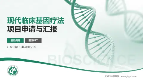 武威市中医医院项目申请与汇报PPT模板