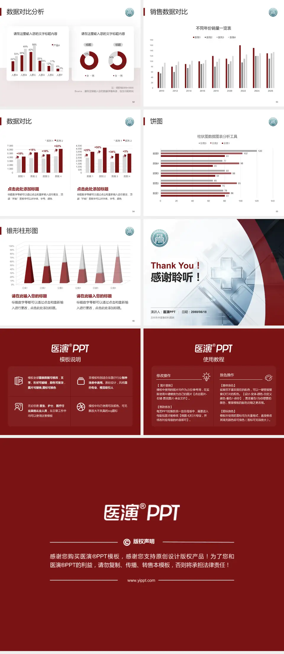 兰州市中医骨伤科医院医疗行业比赛专用PPT模板4:3格式幻灯片预览图7