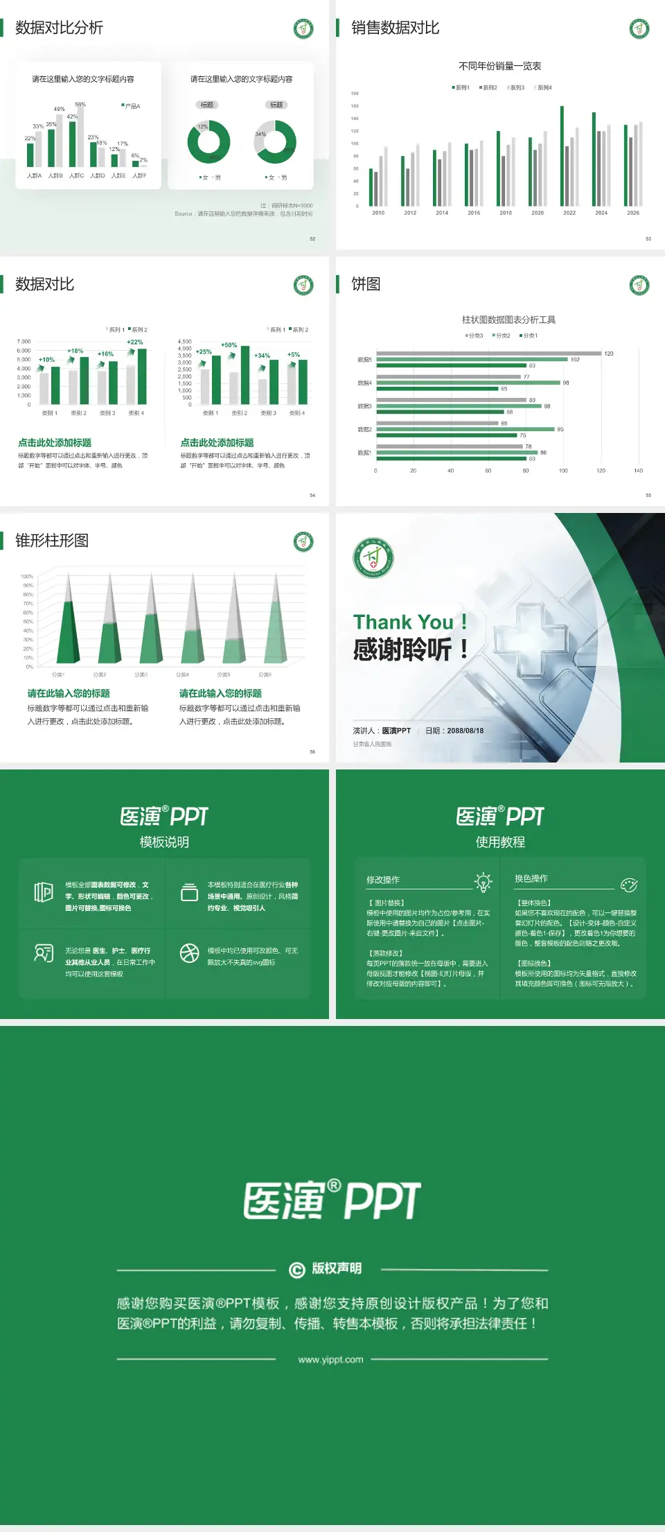 甘肃省人民医院医疗行业比赛专用PPT模板4:3格式幻灯片预览图7