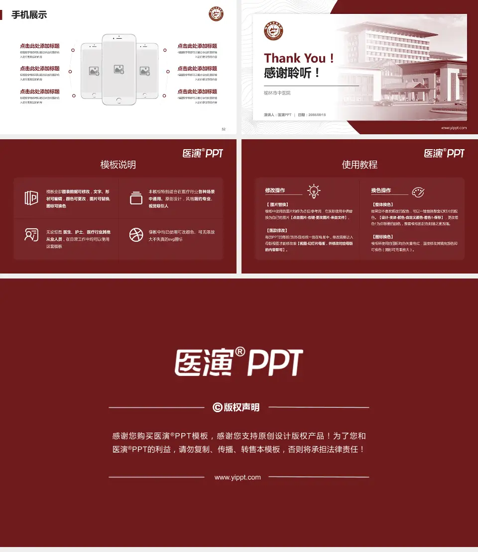 榆林市中医院医院管理报告PPT模板16:9格式幻灯片预览图7