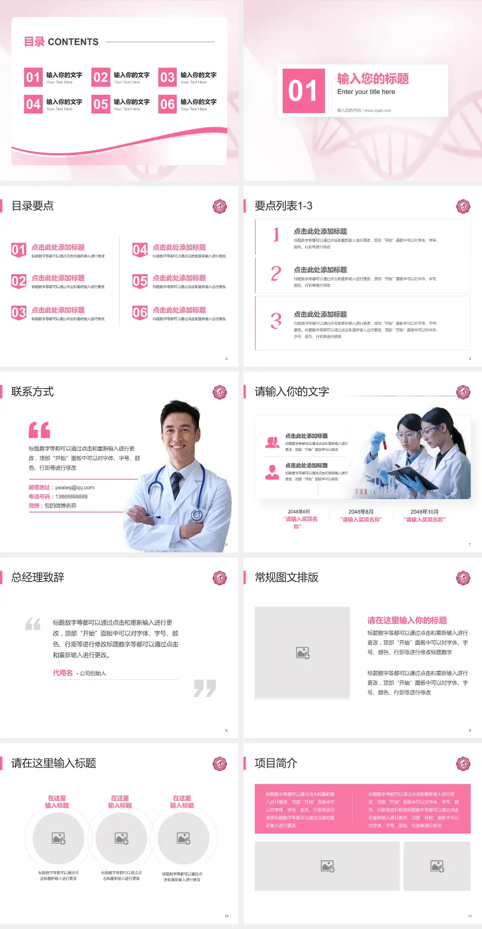 商洛市妇幼保健院项目申请与汇报PPT模板4:3格式幻灯片预览图2