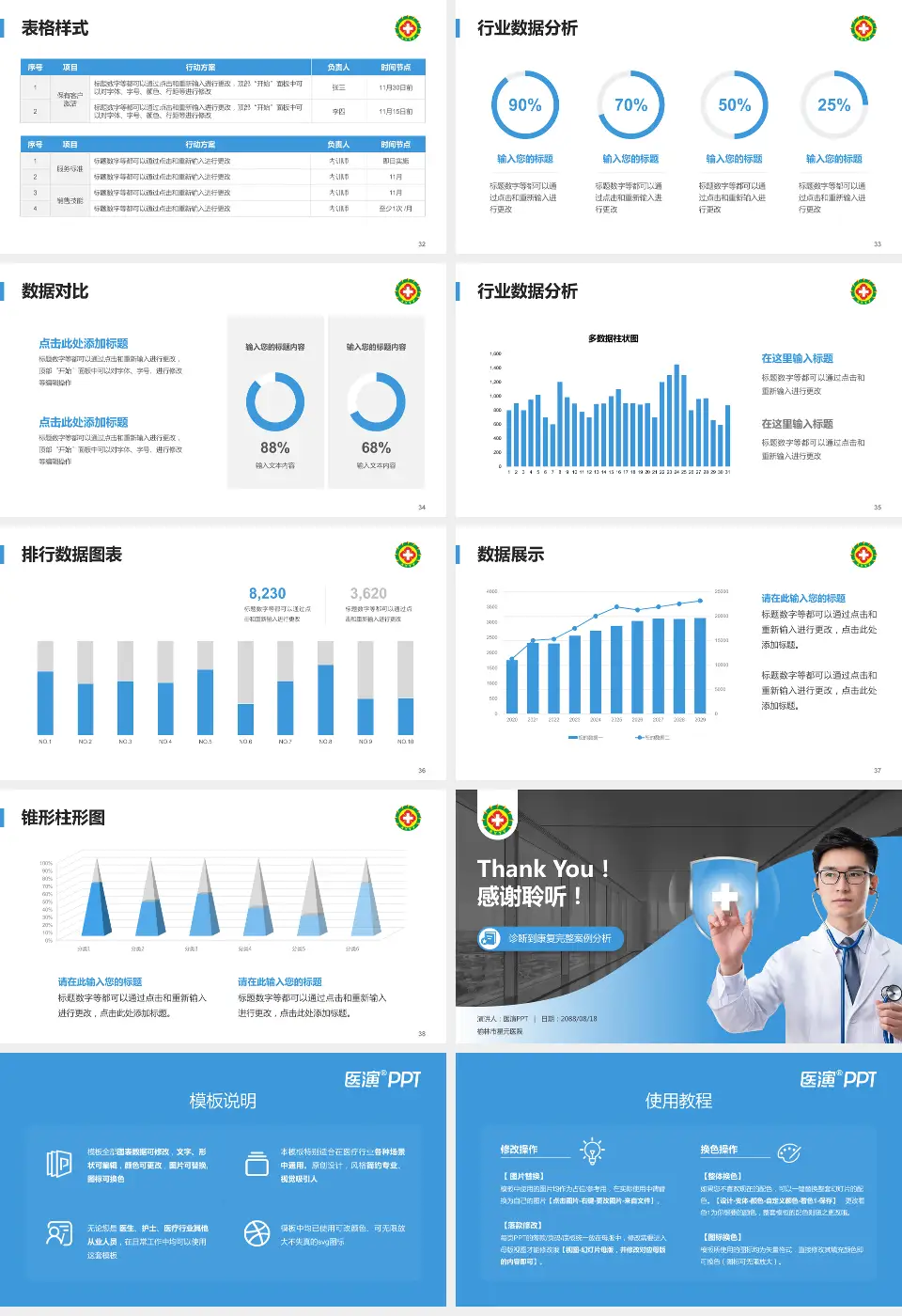 榆林市星元医院医疗知识普及PPT模板16:9格式幻灯片预览图5