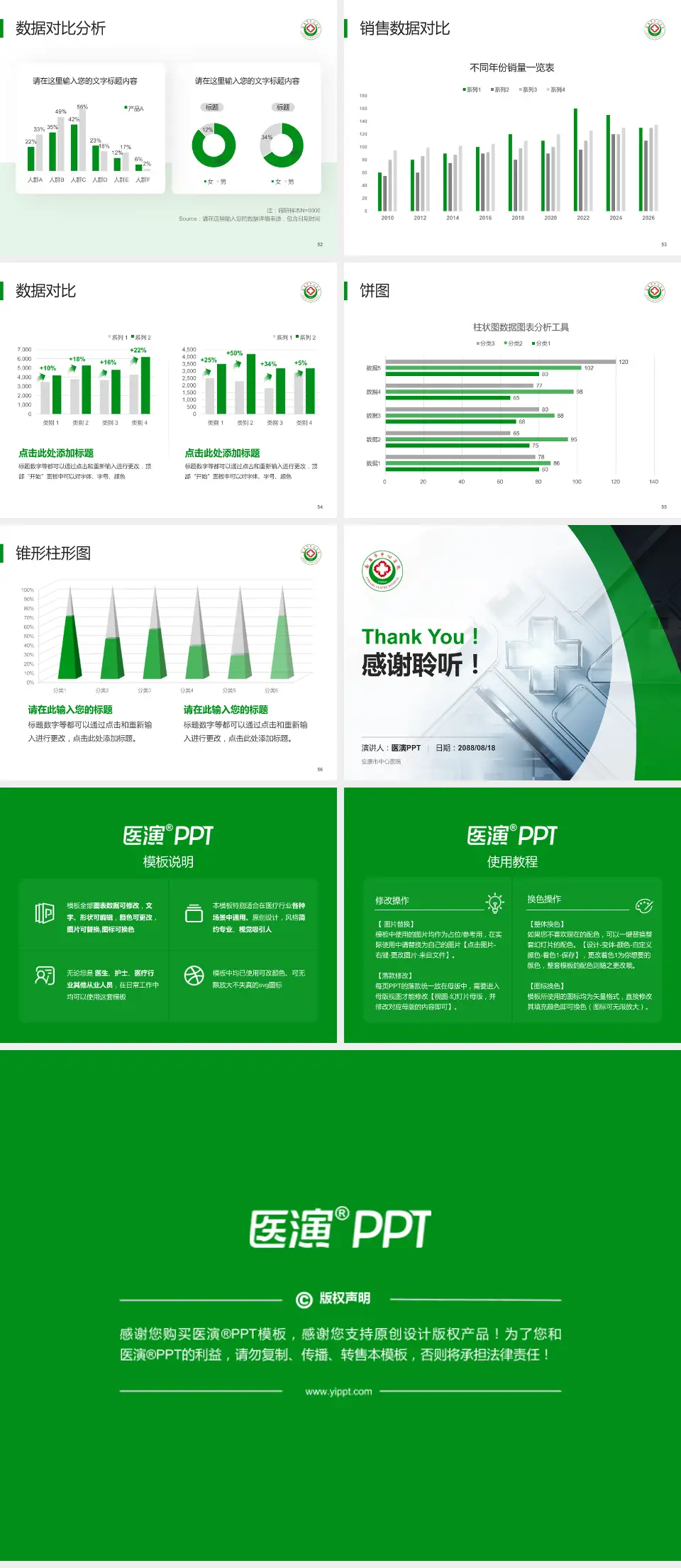 安康市中心医院医疗行业比赛专用PPT模板4:3格式幻灯片预览图7