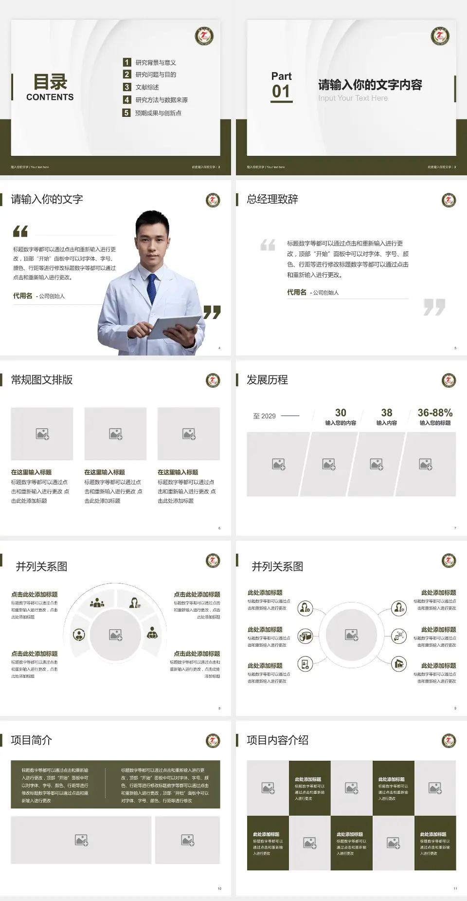 临夏七医院医院管理报告PPT模板4:3格式幻灯片预览图2