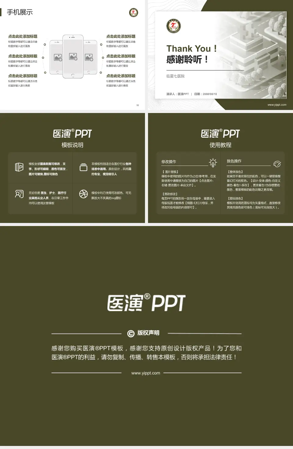 临夏七医院医院管理报告PPT模板4:3格式幻灯片预览图7