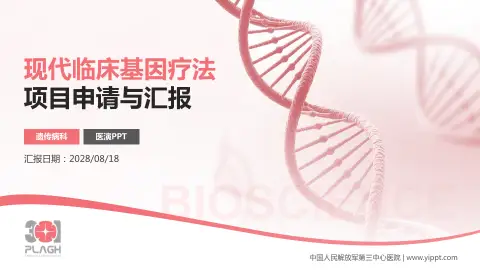 中国人民解放军第三中心医院项目申请与汇报PPT模板