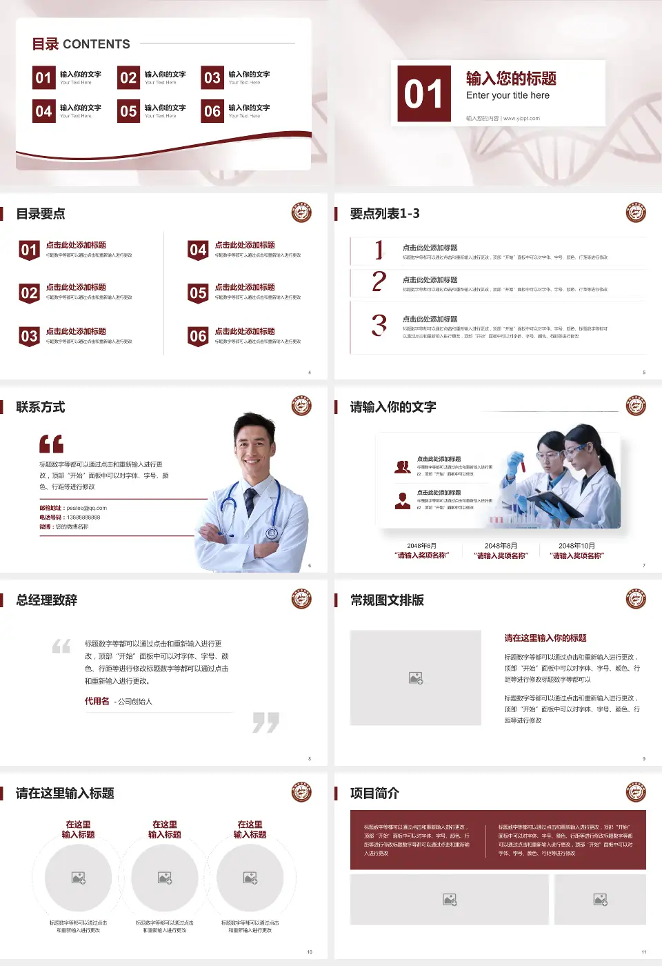 榆林市中医院项目申请与汇报PPT模板16:9格式幻灯片预览图2