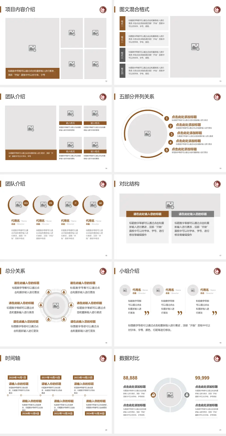 厦门市中医院医疗知识普及PPT模板4:3格式幻灯片预览图3