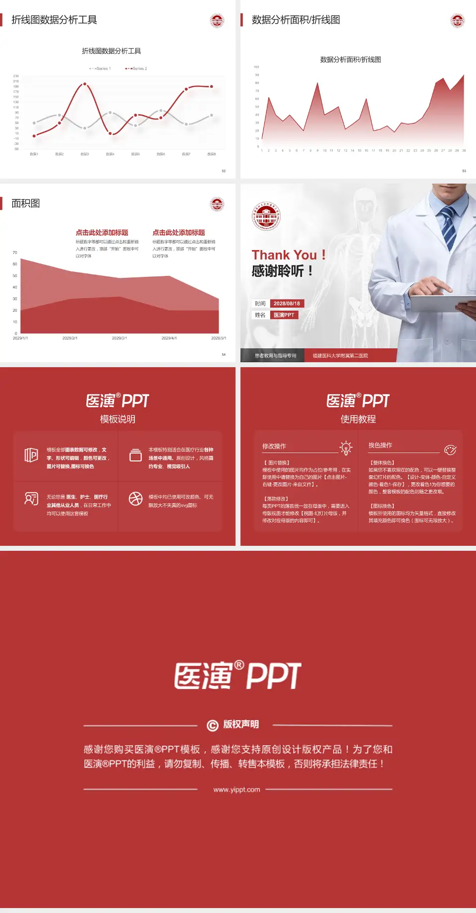 福建医科大学附属第二医院患者教育与指导PPT模板4:3格式幻灯片预览图7