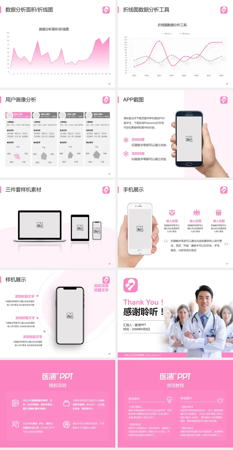 马鞍山市妇幼保健院科室介绍与推广PPT模板4:3格式幻灯片预览图6