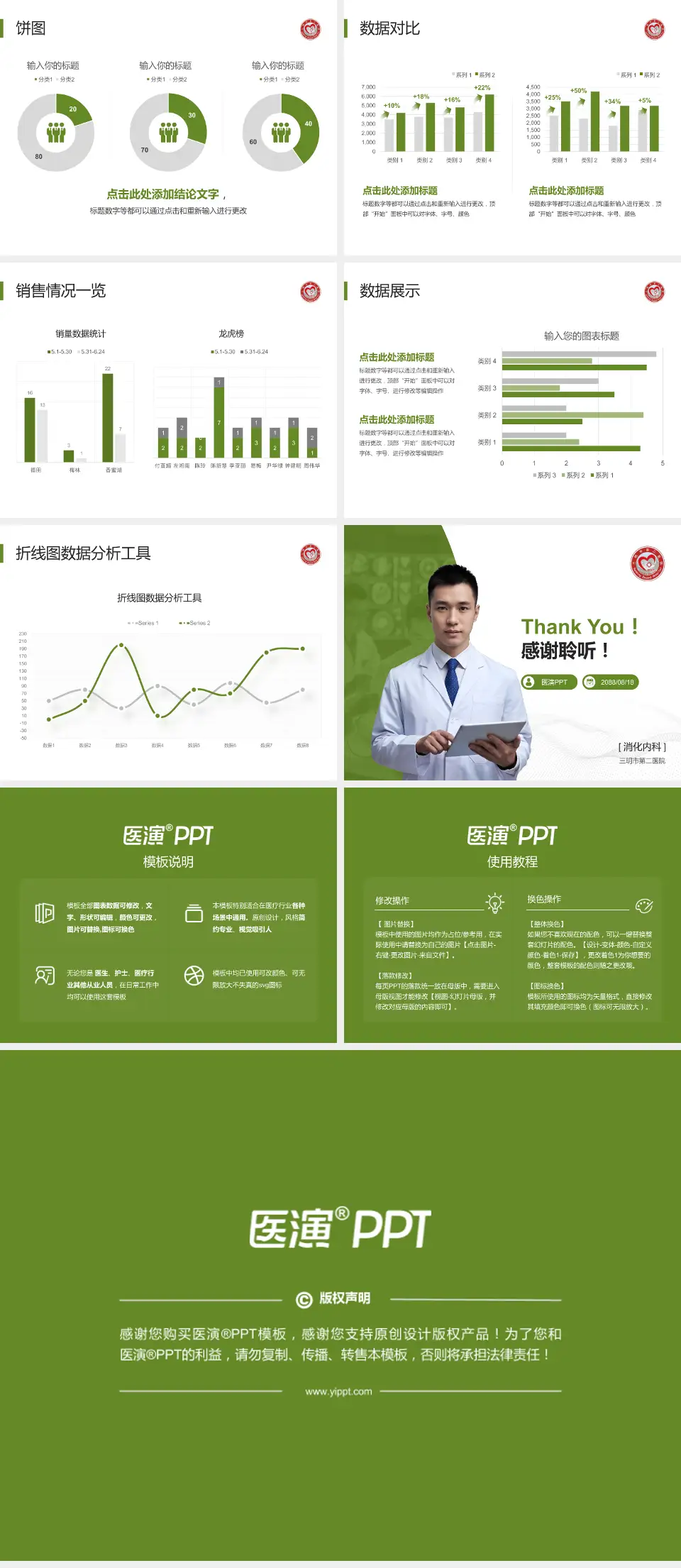 三明市第二医院病例分享与讨论PPT模板4:3格式幻灯片预览图4