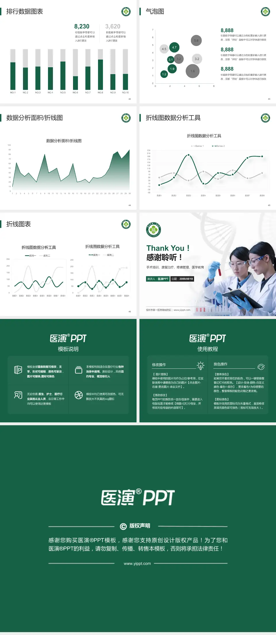 福州市第一医院琅岐院区科研成果展示PPT模板4:3格式幻灯片预览图6