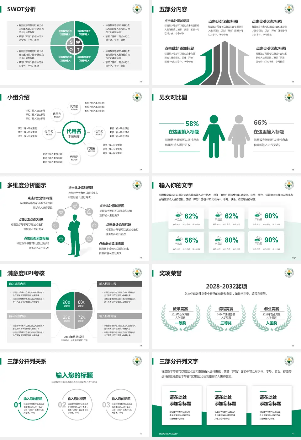 厦门海沧医院医疗行业比赛专用PPT模板16:9格式幻灯片预览图5