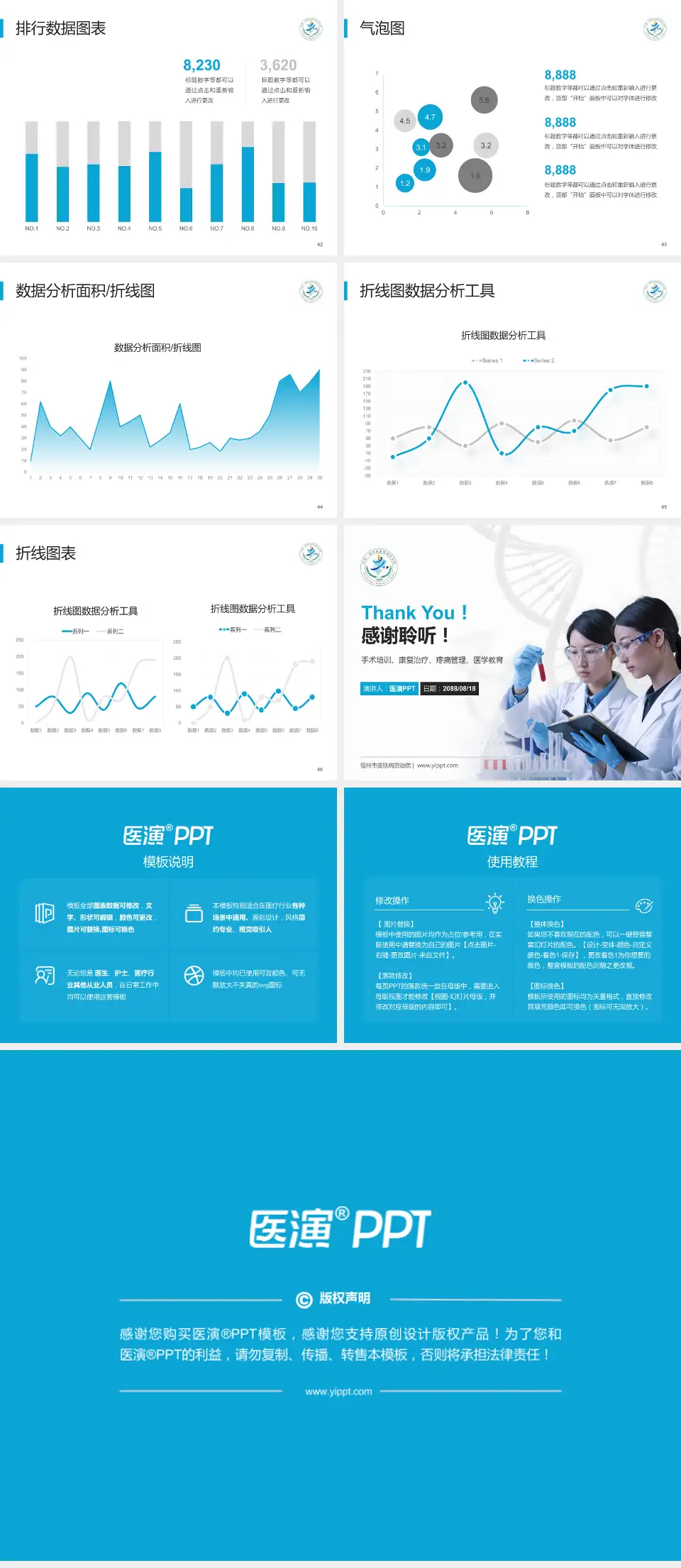 福州市皮肤病防治院科研成果展示PPT模板4:3格式幻灯片预览图6