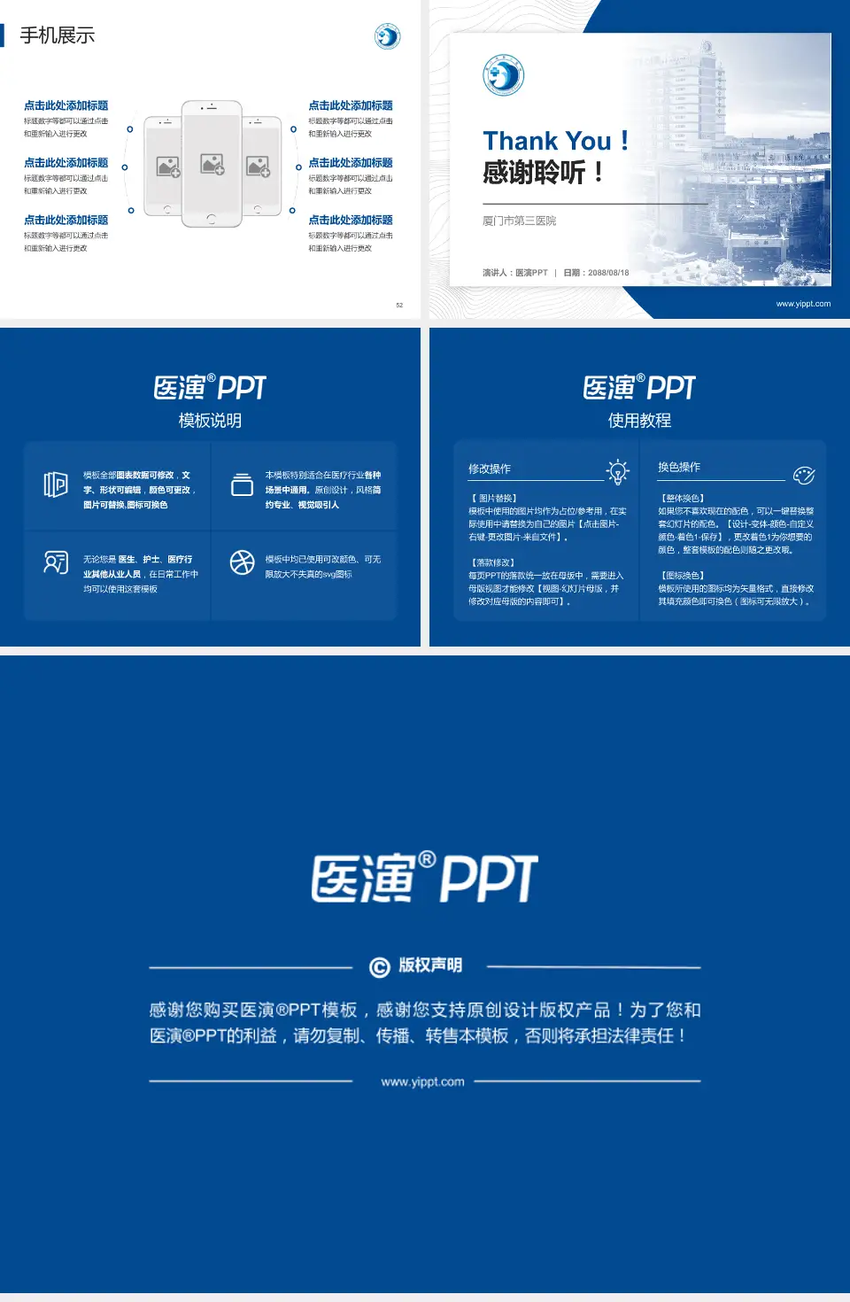 厦门市第三医院医院管理报告PPT模板4:3格式幻灯片预览图7