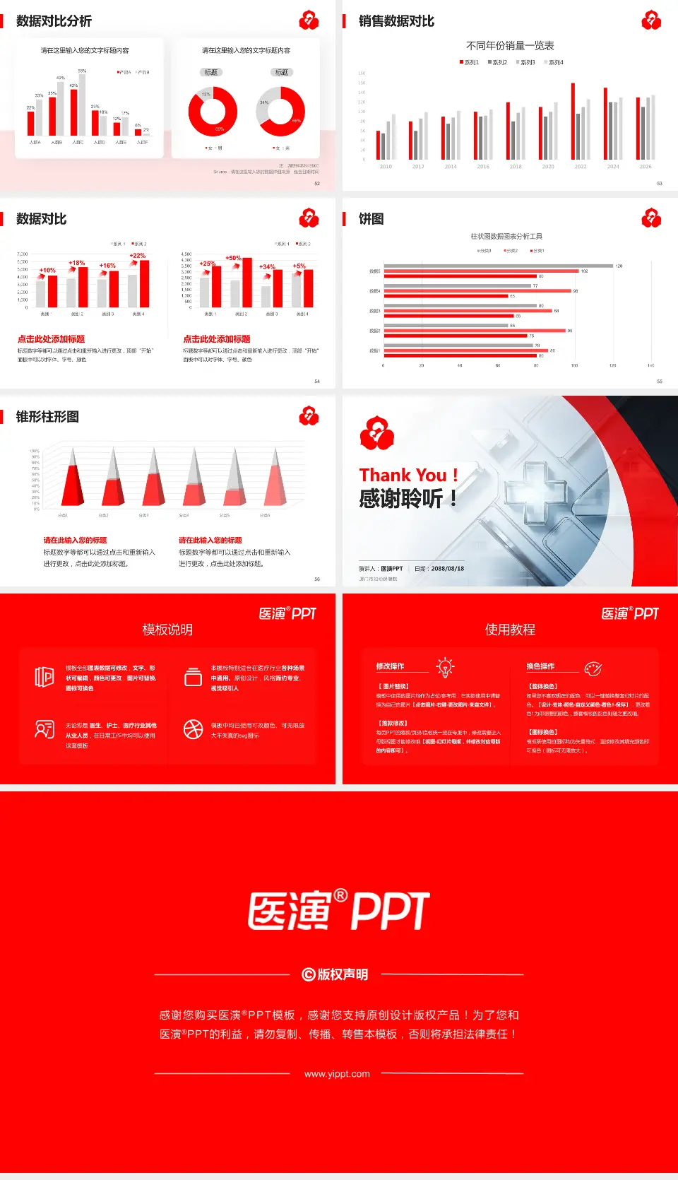 厦门市妇幼保健院医疗行业比赛专用PPT模板16:9格式幻灯片预览图7