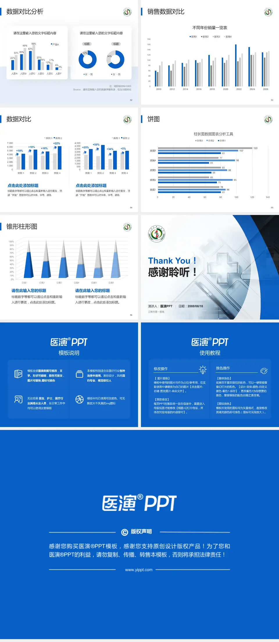 三明市第一医院医疗行业比赛专用PPT模板4:3格式幻灯片预览图7