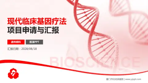 厦门市妇幼保健院项目申请与汇报PPT模板