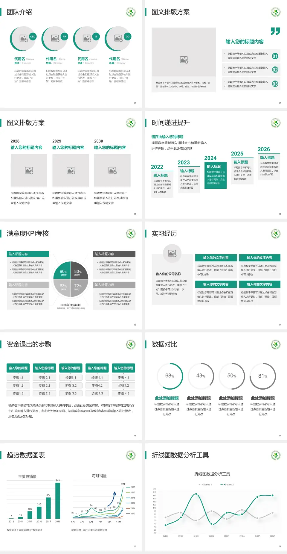 福州神经精神病防治院培训与教育PPT模板4:3格式幻灯片预览图3