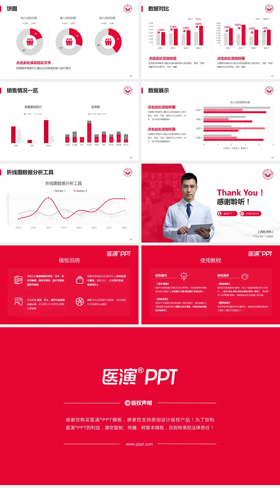 平顶山市第一人民医院病例分享与讨论PPT模板16:9格式幻灯片预览图4