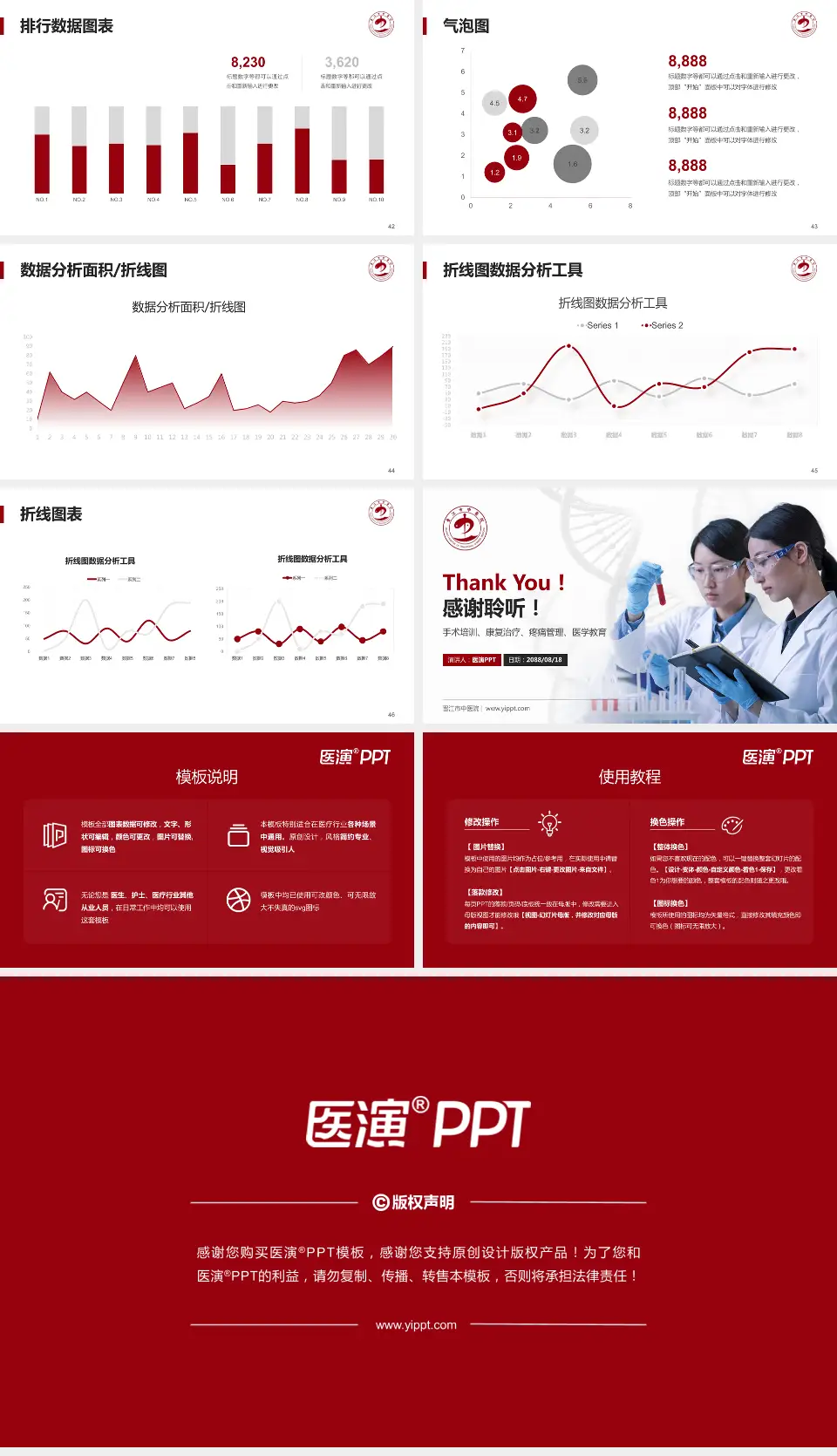 晋江市中医院科研成果展示PPT模板16:9格式幻灯片预览图6