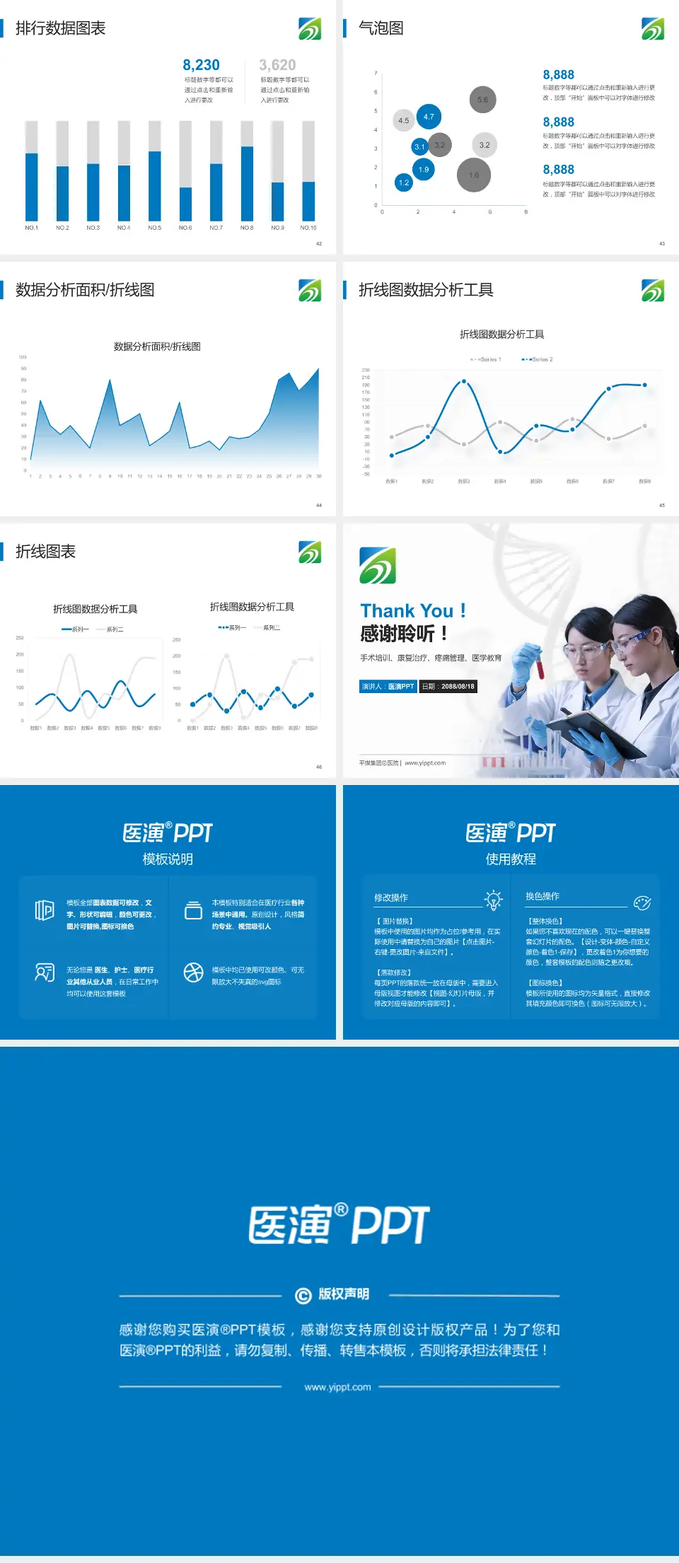 平煤集团总医院科研成果展示PPT模板4:3格式幻灯片预览图6