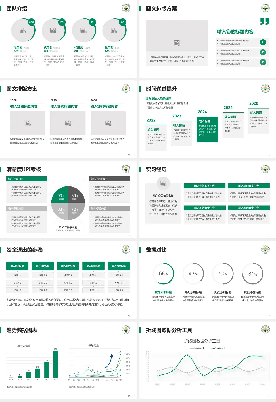 厦门海沧医院培训与教育PPT模板16:9格式幻灯片预览图3