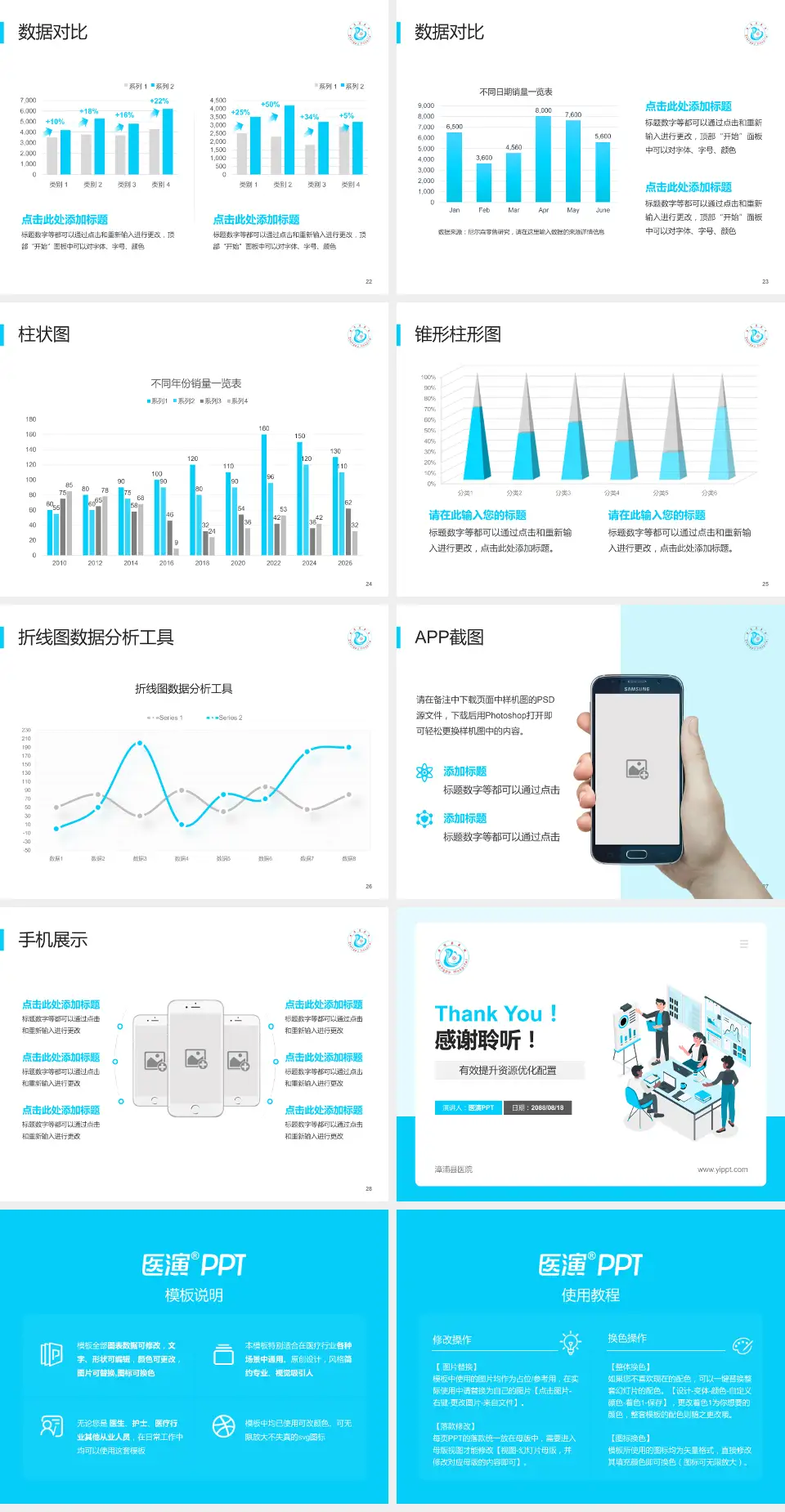 漳浦县医院财务与预算报告PPT模板4:3格式幻灯片预览图4
