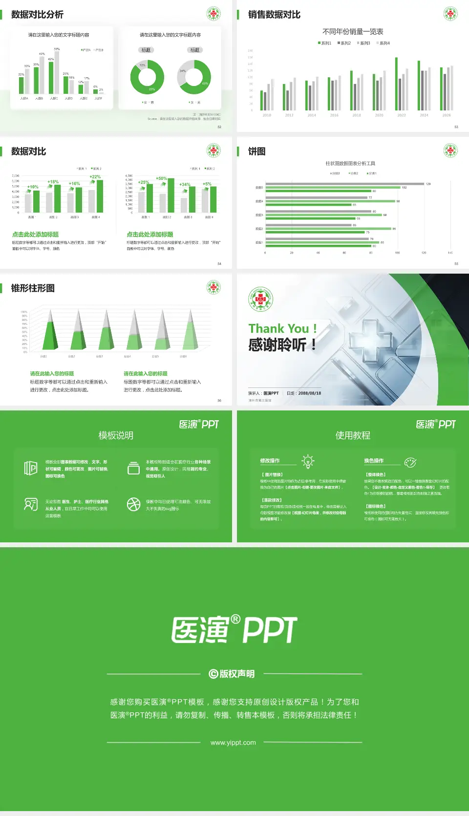 漳州市第三医院医疗行业比赛专用PPT模板16:9格式幻灯片预览图7