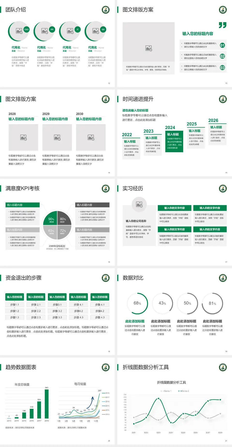 福州市中医院培训与教育PPT模板4:3格式幻灯片预览图3